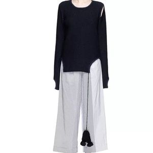 Asymmetrical Navy Sweater