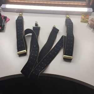 💜 MAKE AN OFFER 💜 Gold and Black Suspenders