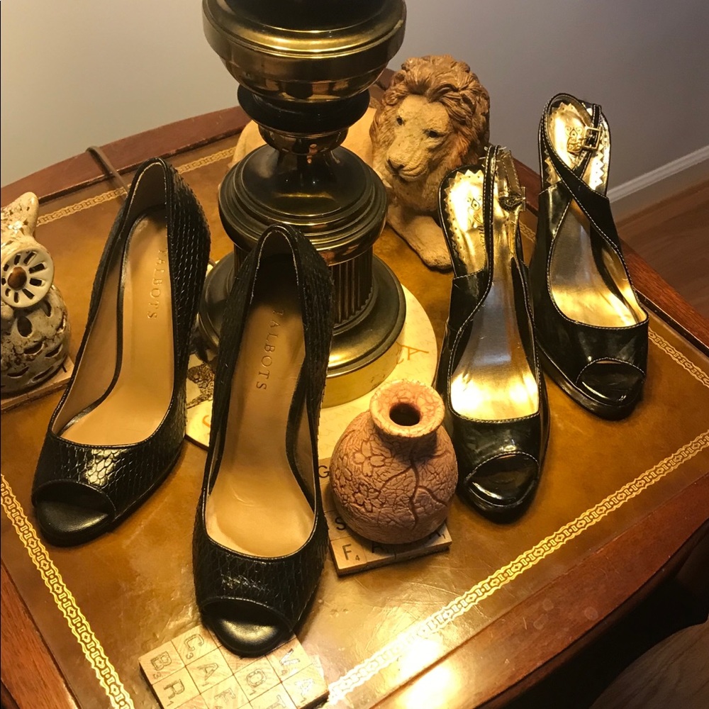 (Talbots Black Heels & Black Anisette Heels)