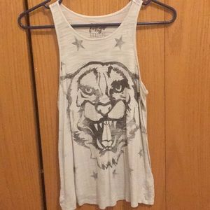 White tiger tank top