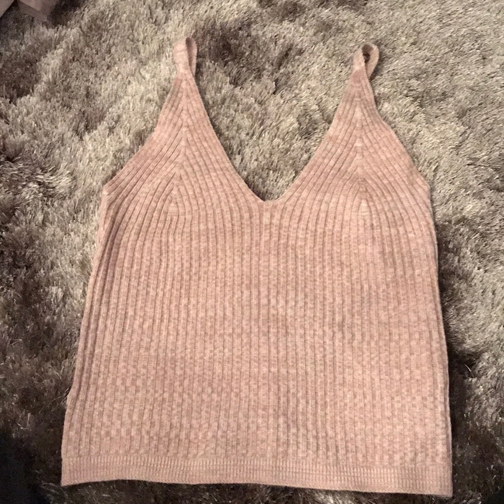 pinkish salmon crop top