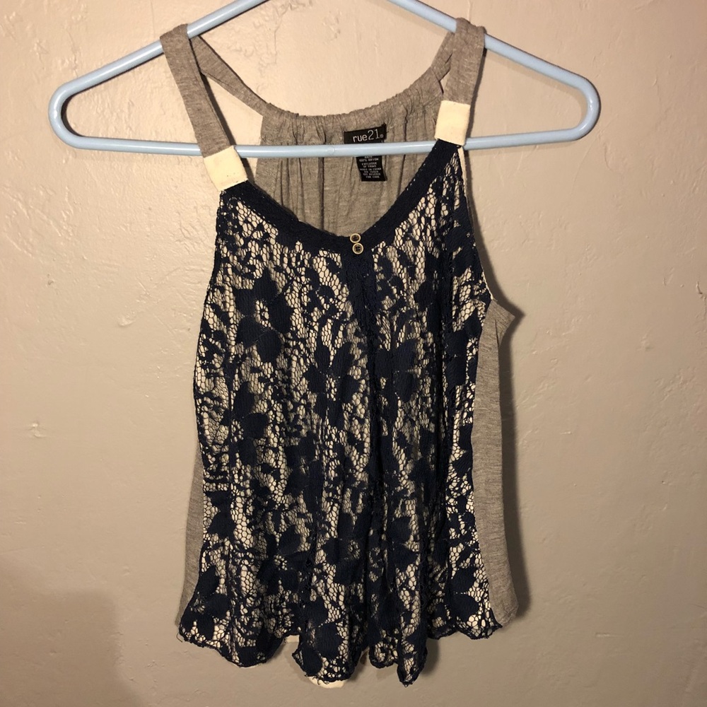 Rue 21 Lace Front Tank Top