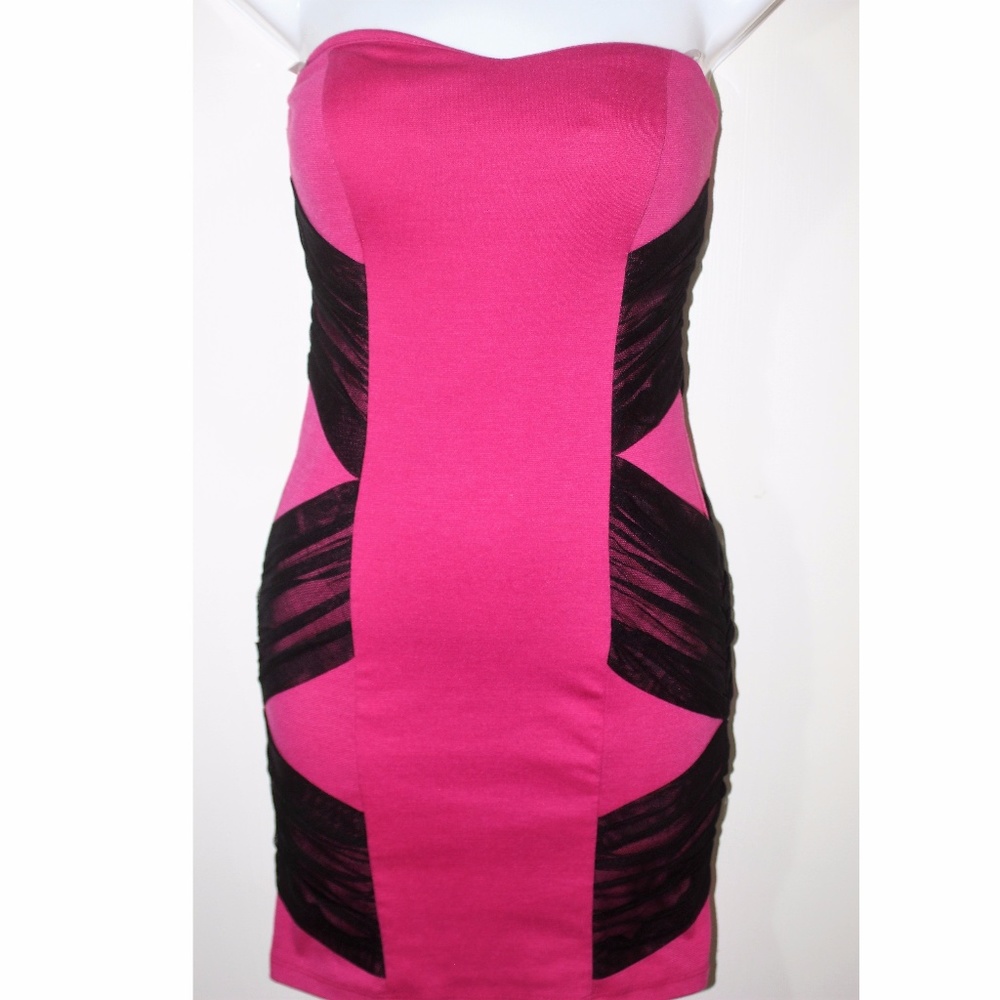 Pink and Black Dress