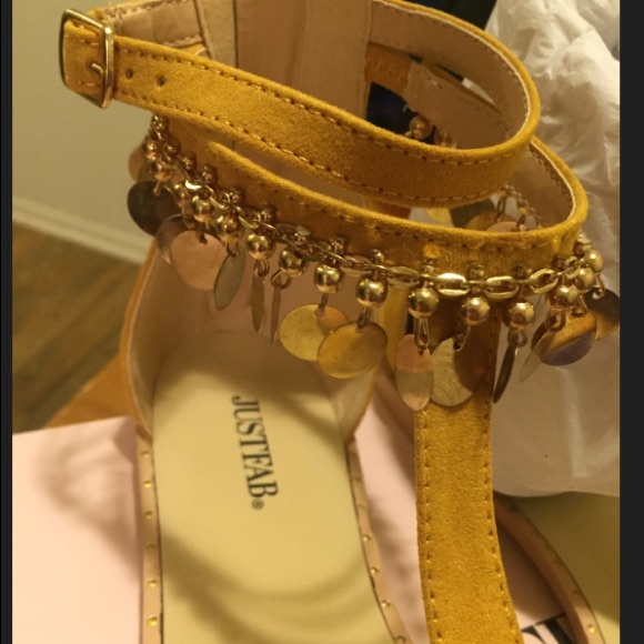 mustard yellow flat sandals