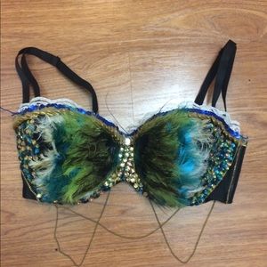 Peacock bra