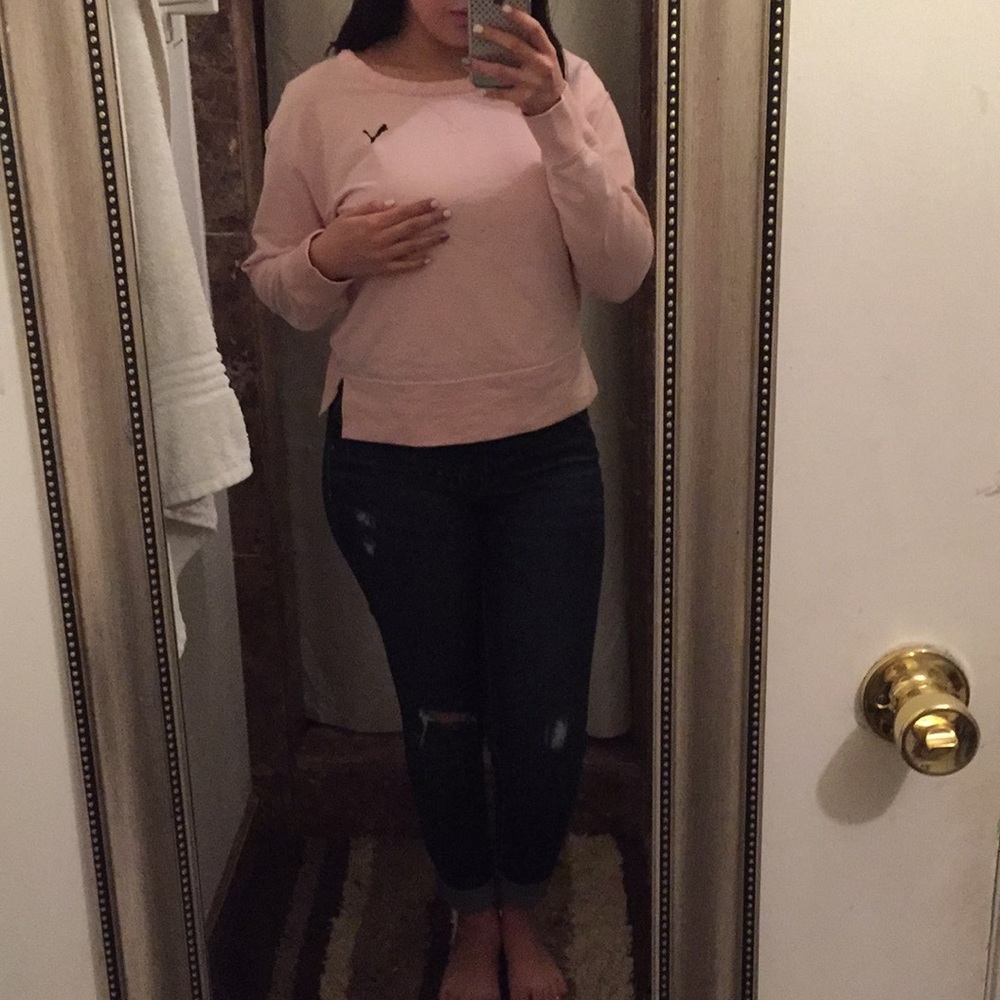 Puma pink crew neck sweater
