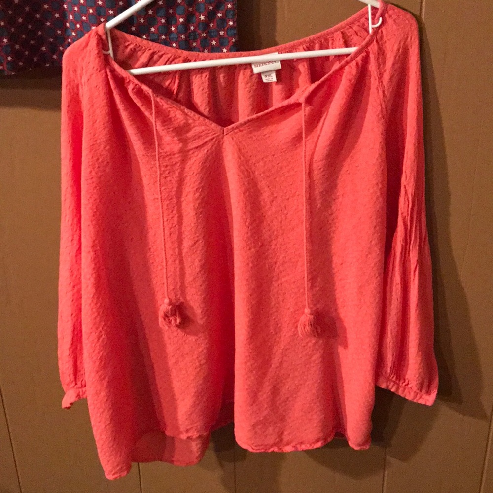 Salmon color or burnt orangish