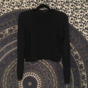 Brandy Melville Navy Cropped Sweater