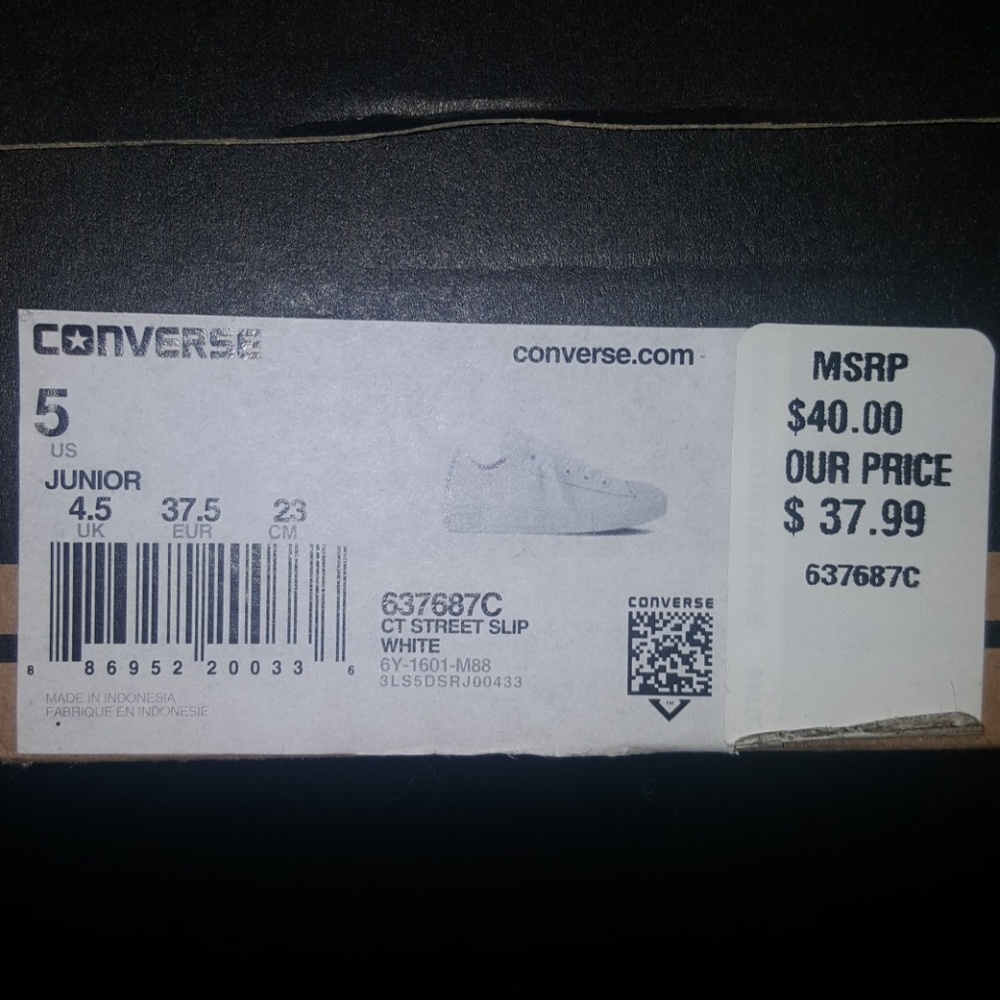 White leather Converse