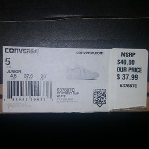 White leather Converse