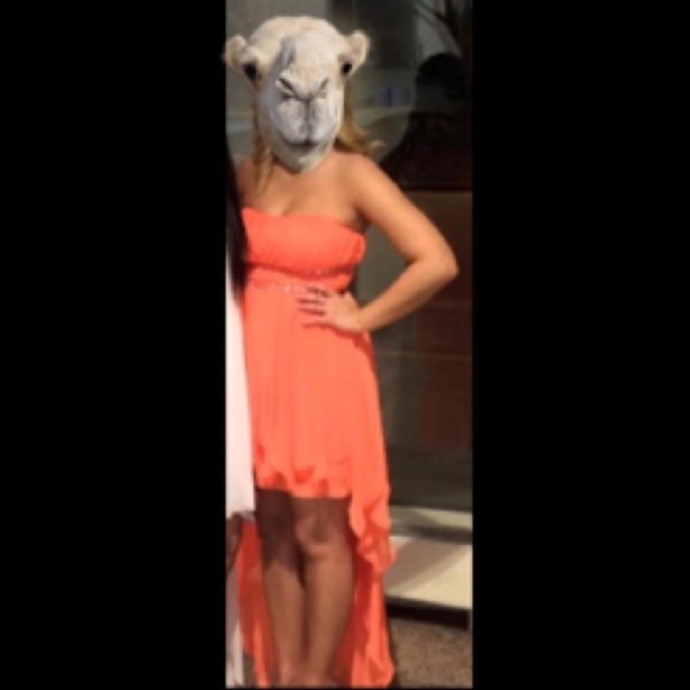 Orange formal dress