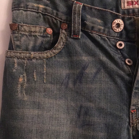 SIXTY distressed jeans- ribbon detail - Picture 5 of 8