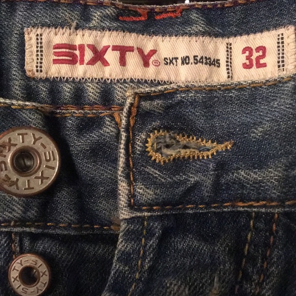 SIXTY distressed jeans- ribbon detail - Picture 6 of 8