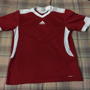 red Adidas shirt