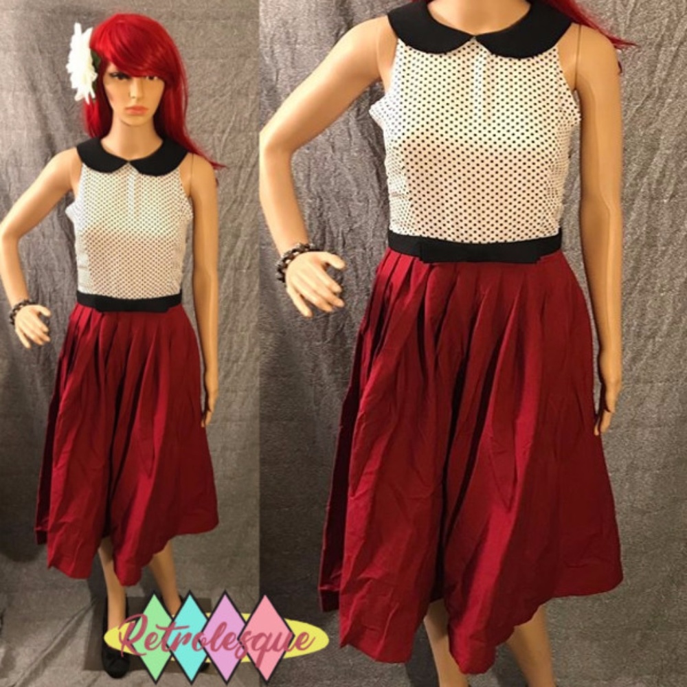 Lindy Bop 'Emmy' 50's Peter Pan collar swing dress