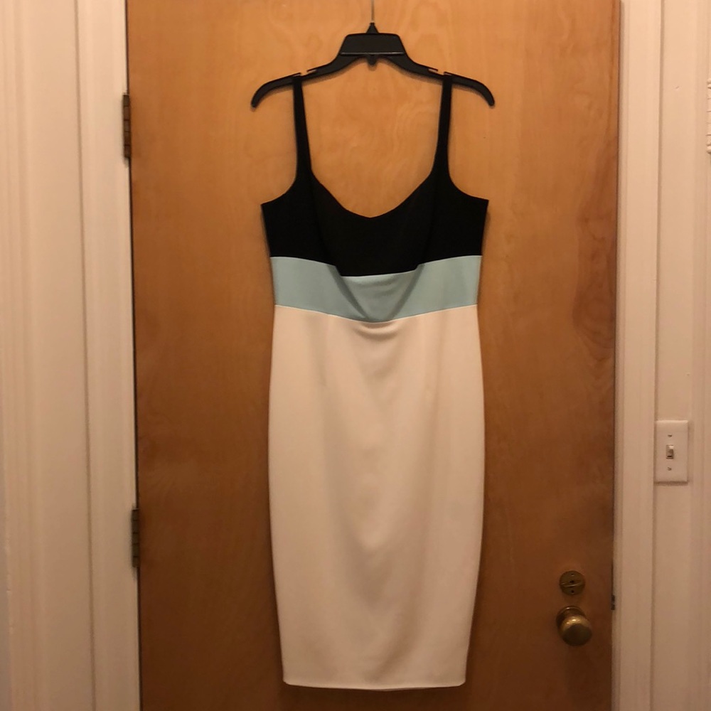 Jay Godfrey colorblock sheath cocktail dress