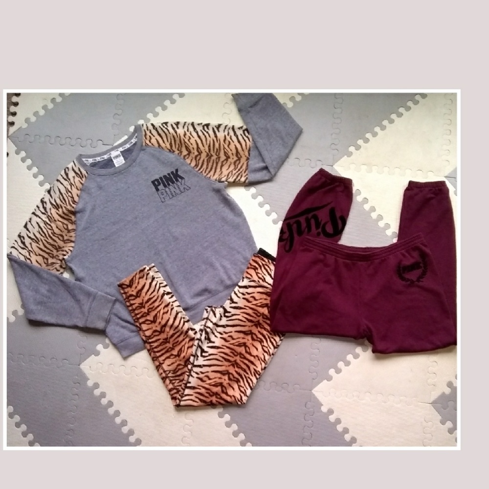 🆚PINK Tiger Crew/2 Pants Bundle