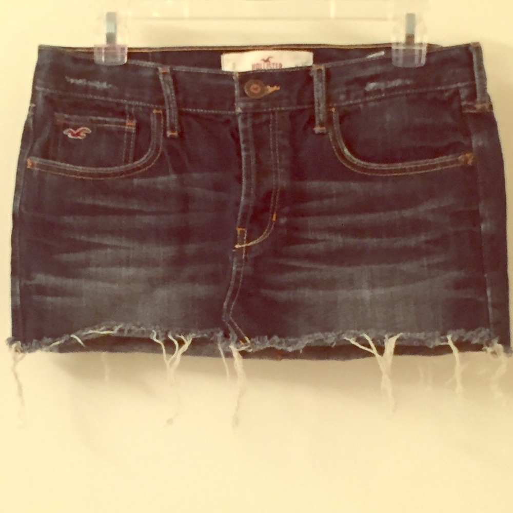 Hollister denim mini skirt
