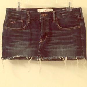Hollister denim mini skirt