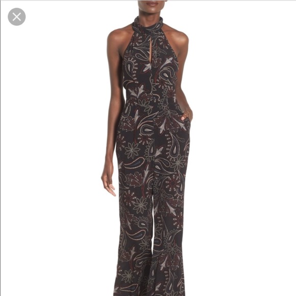 Astr Pants - ASTR paisley halter jumpsuit new w/o tags