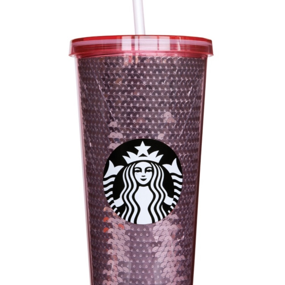 Starbucks Pink Sequin cup New without sticker