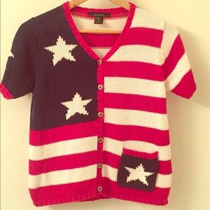 American flag vest/top crochet