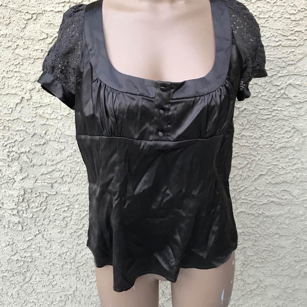 Bebe Black Lace Blouse