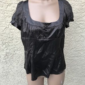 Bebe Black Lace Blouse