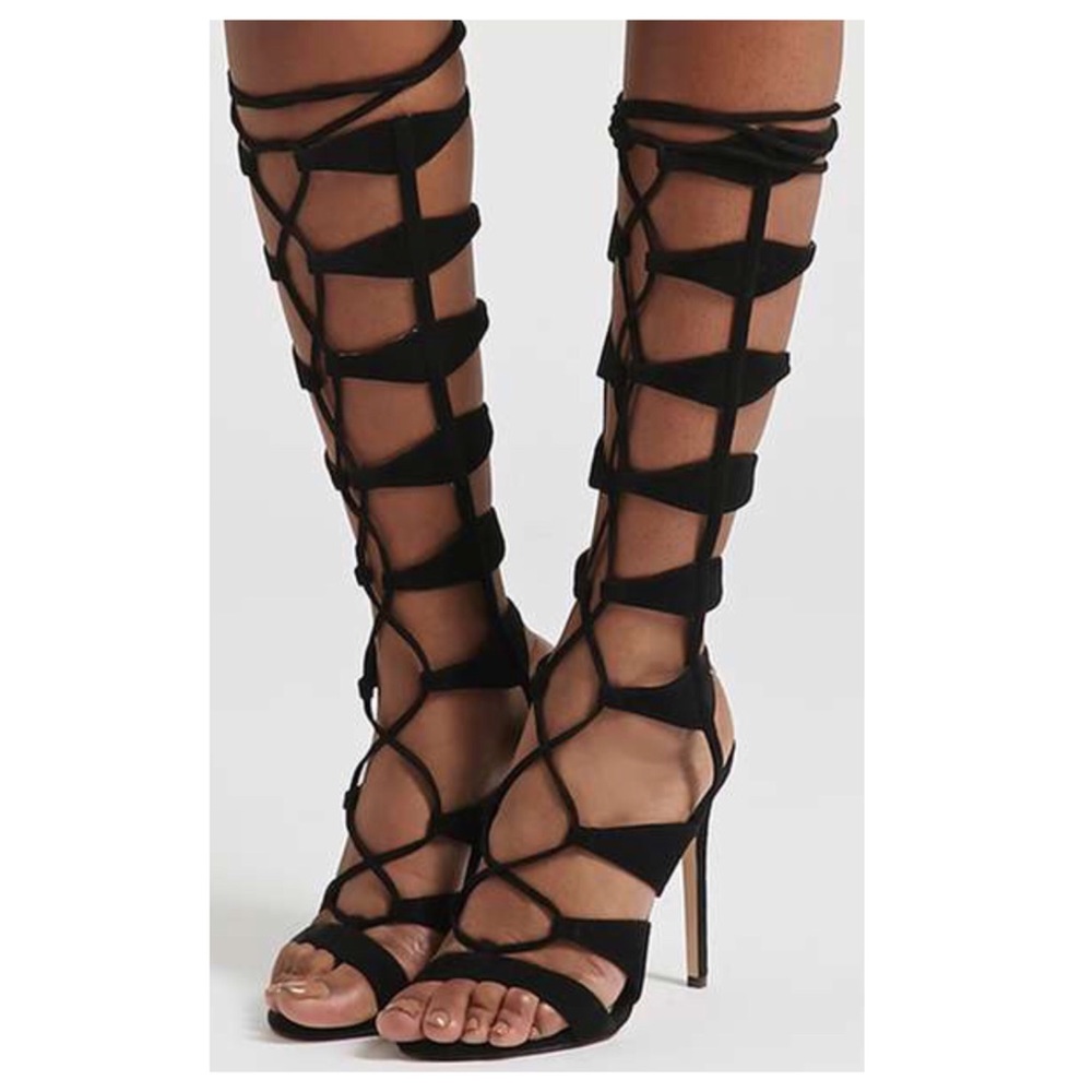 TOPSHOP Roxanne heeled gladiator lace up sandals