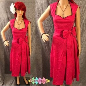 Lindy Bop 'Grace' Hot Pink Swing Dress- NWT