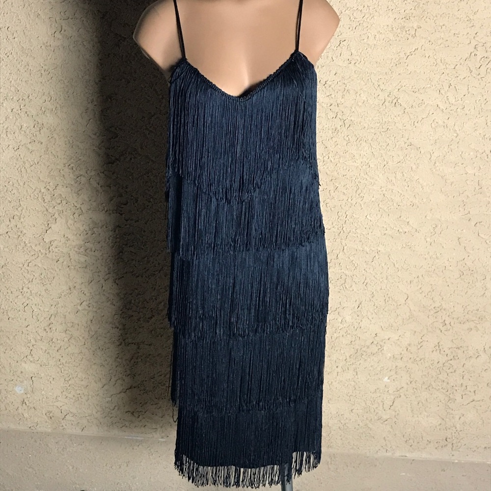 Fredrick's of Hollywood Black Fringe Dress
