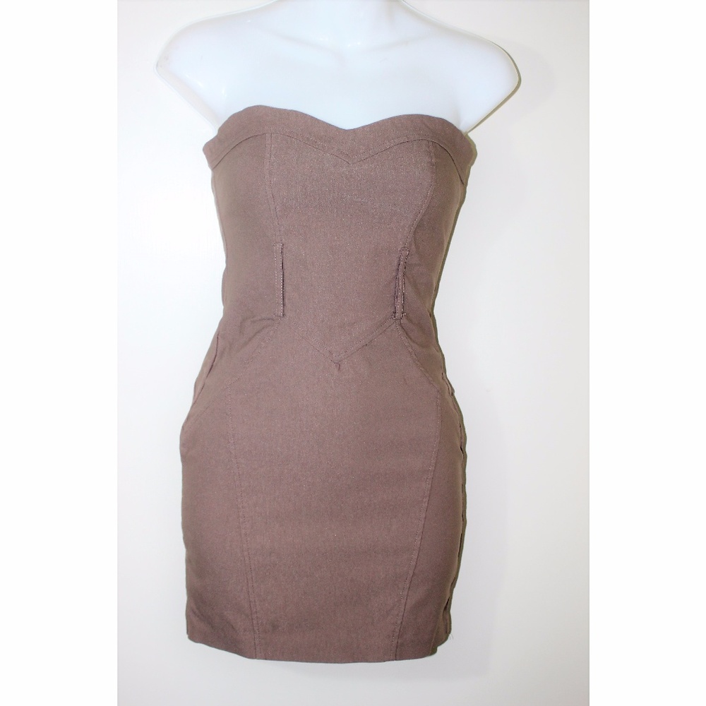Tan Tube-Top Dress