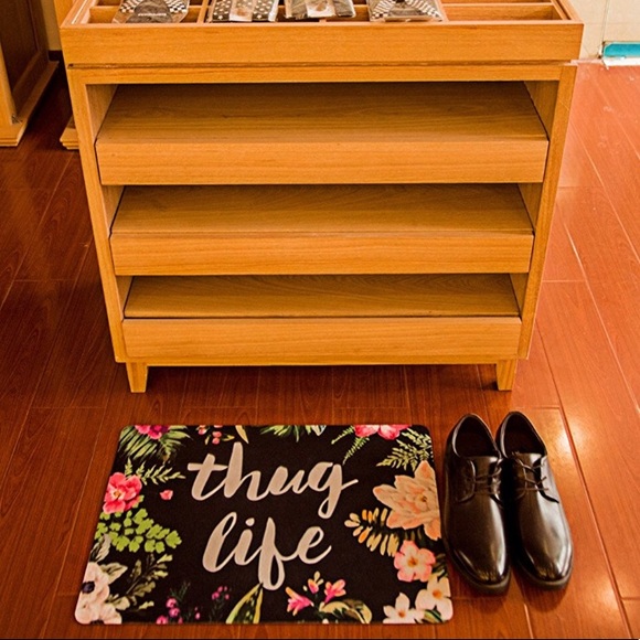 NWT Thug Life Rubber Door Floor Mat Floral - Picture 5 of 5