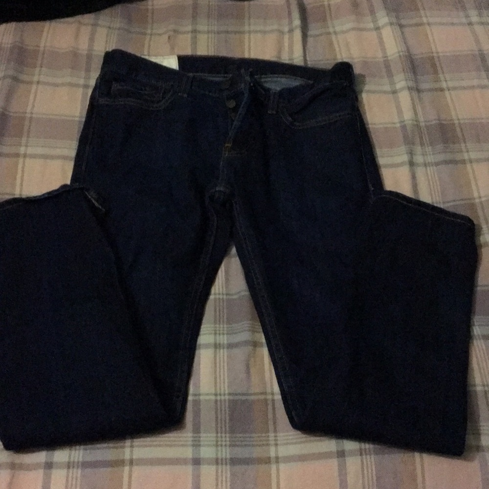 hollister dark washed skinny jeans