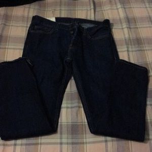 hollister dark washed skinny jeans