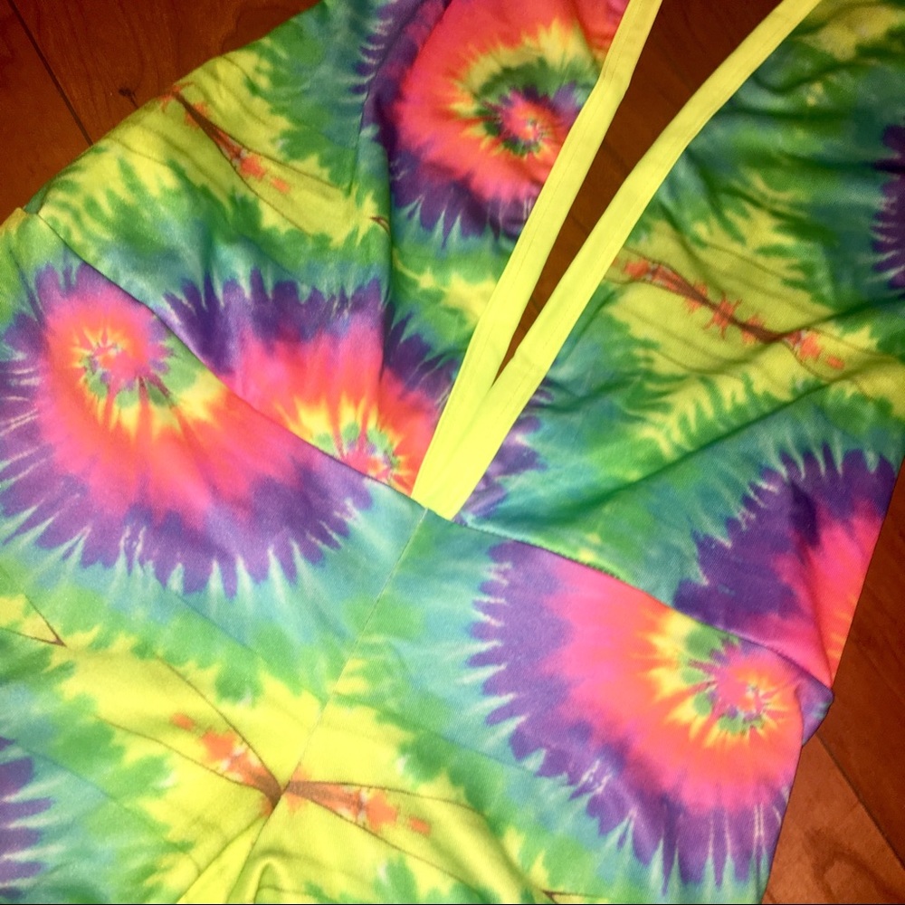 🚨SOLD🚨Tie-Dye Festival Romper 💕 - Picture 6 of 8