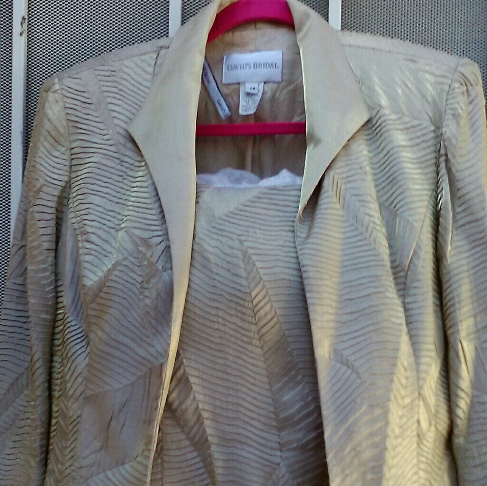 David's Bridal size 14 Gold 2pc Mother o bride