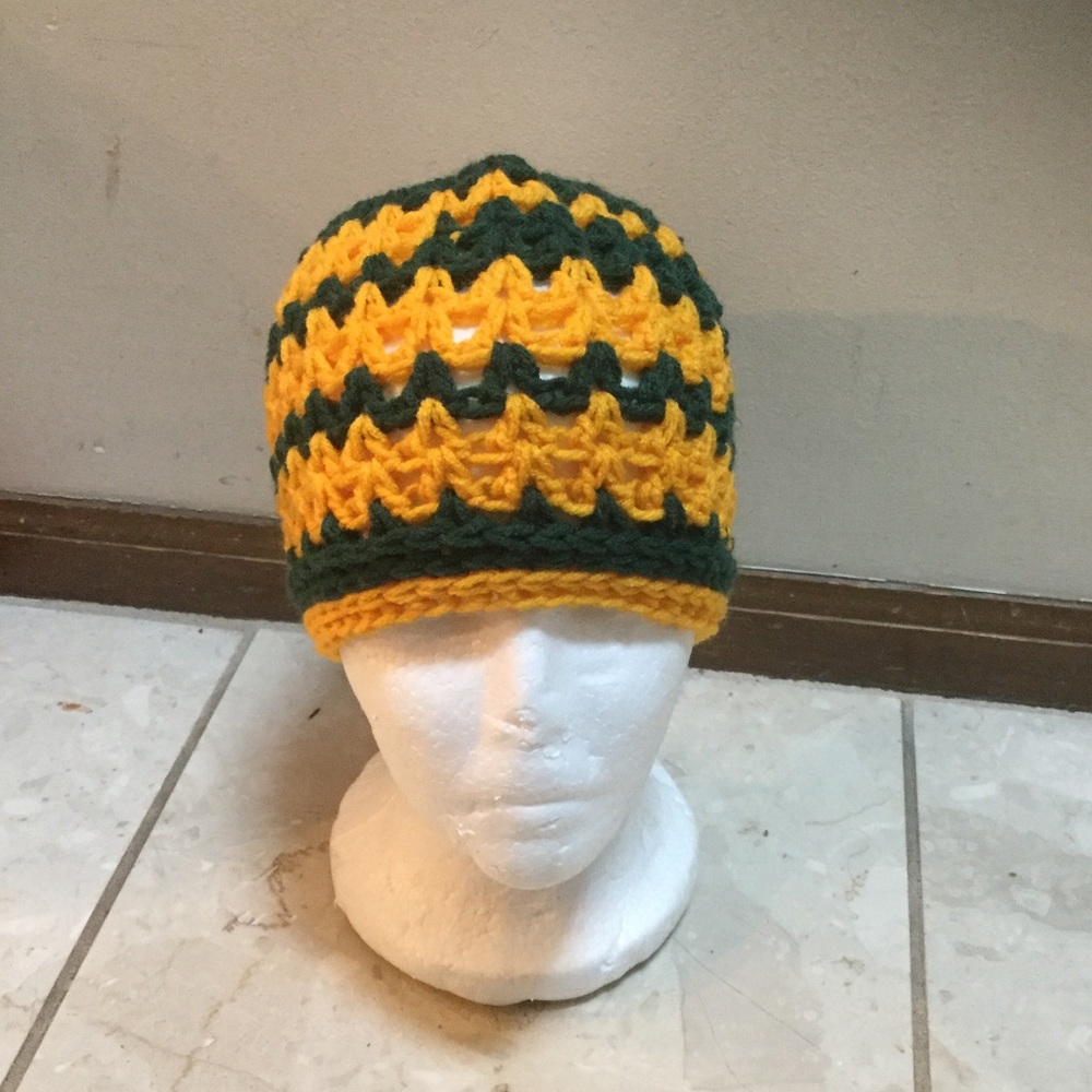 Handmade messy bun hat