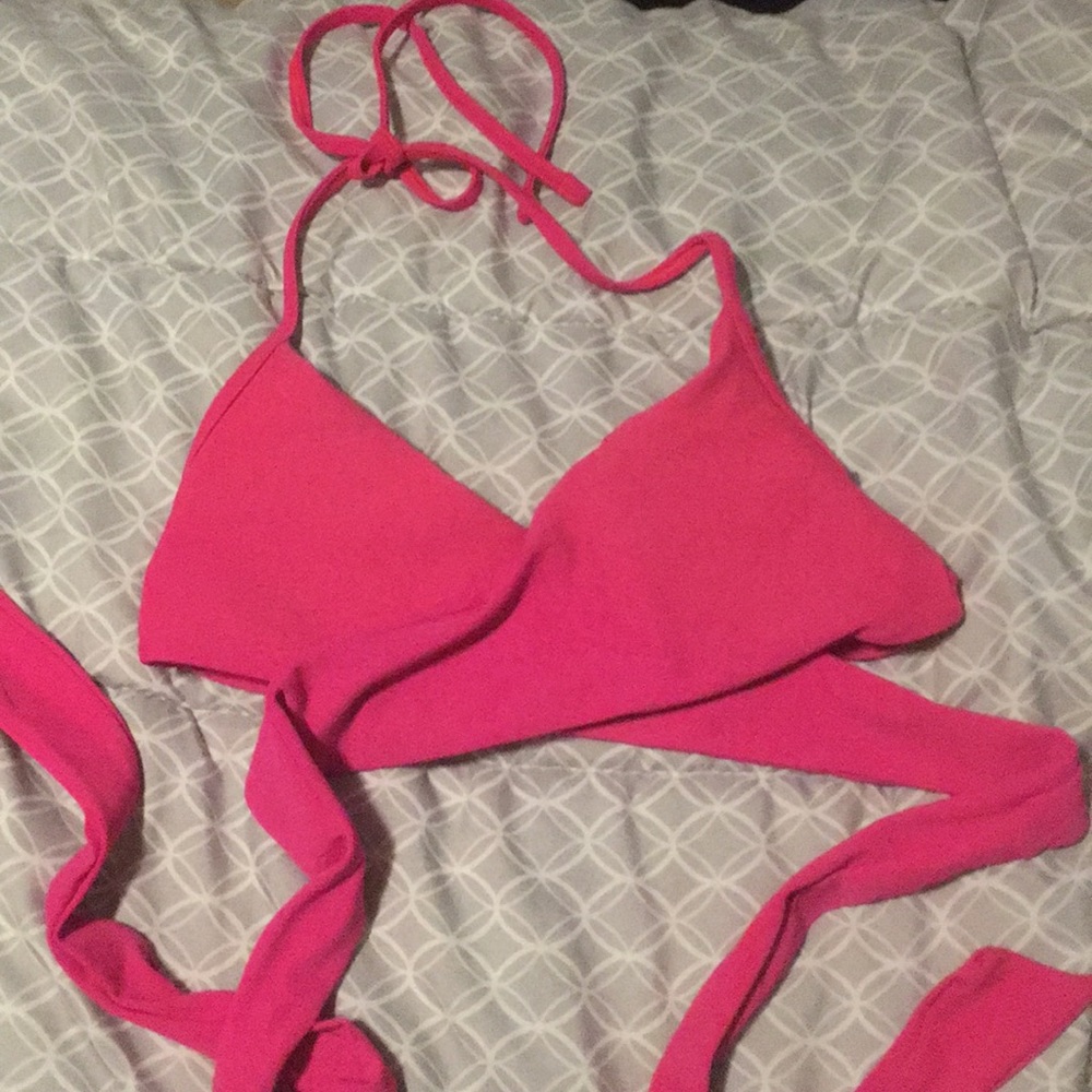 Push up bikini wrap top