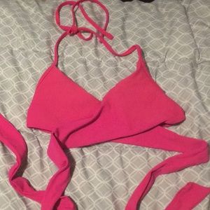 Push up bikini wrap top