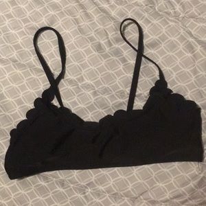 Black bralette bikini top