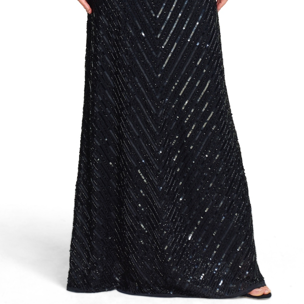 Adrianna Papell Sleeveless Fully Beaded Gown - Picture 2 of 4