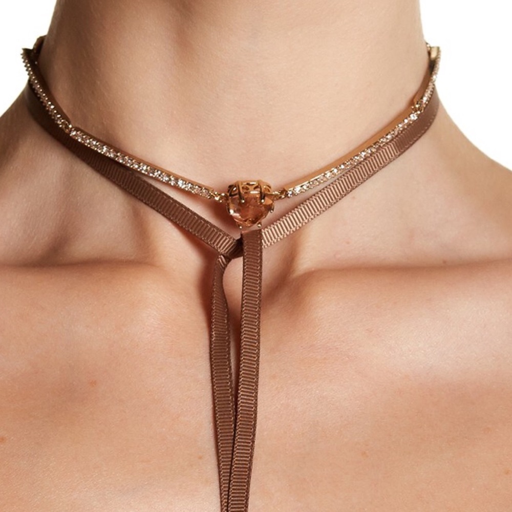 Crystal Pendant Choker Headband Wrap Bracelet - Picture 3 of 5
