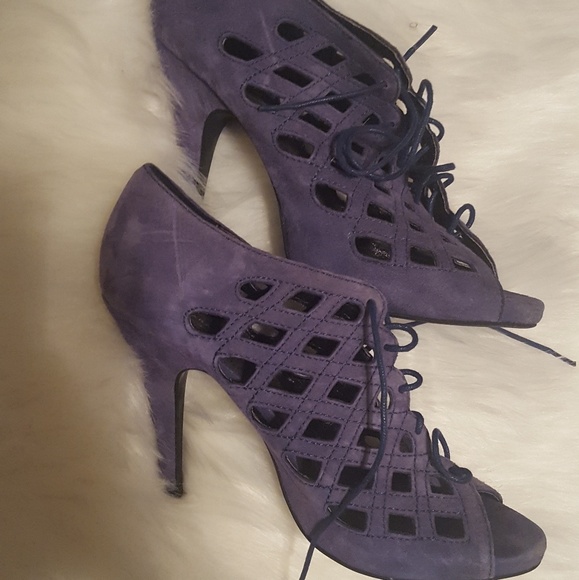 💃🏾 - zara blue lace-up lacer cut heels👠 - Picture 2 of 8