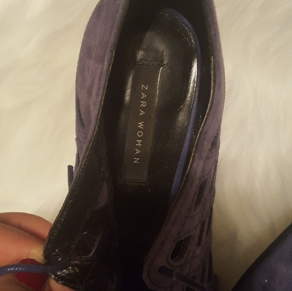 💃🏾 - zara blue lace-up lacer cut heels👠 - Picture 4 of 8