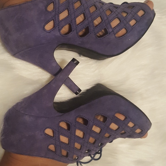 💃🏾 - zara blue lace-up lacer cut heels👠 - Picture 8 of 8