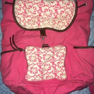 Aeropostale pink and lace backpack