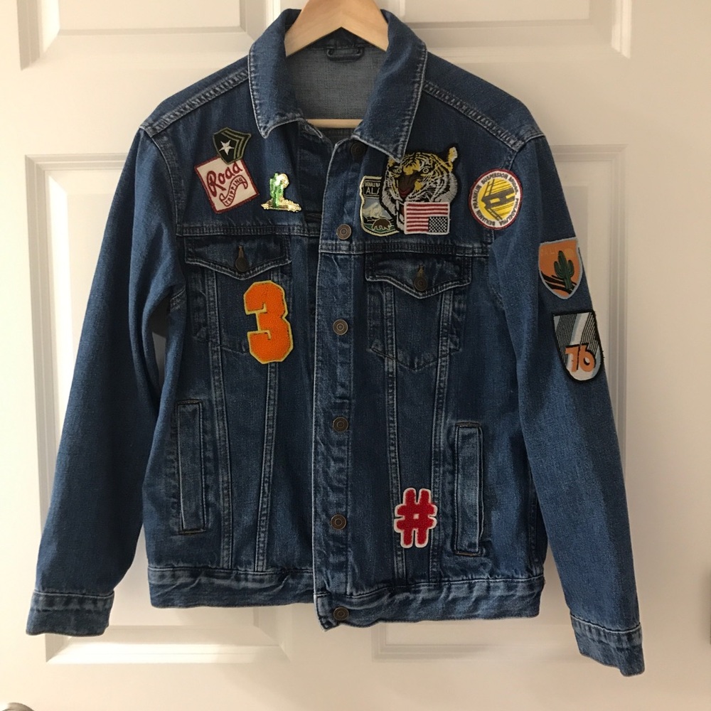 Topshop Patchwork Denim Jacket