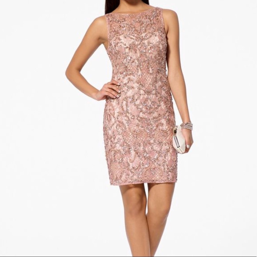 Cache Pink Sequin Dress - image 1