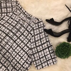 Windowpane blouse